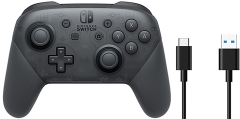 Ufficiale Nintendo Switch Controller Pro Con Cavo USB C, Nero
